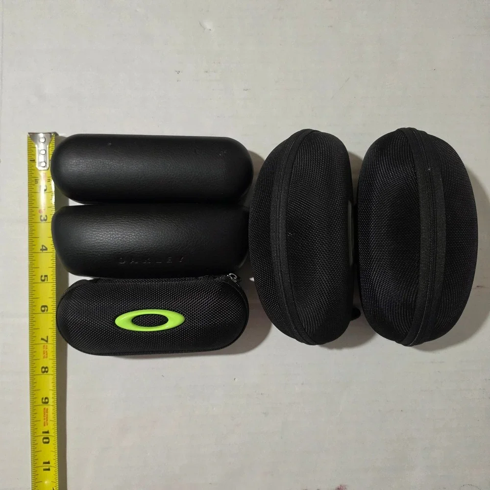 Oakley Sunglass Case Bundle Lot 5 Cases Zipper Clamshell Black 1 Lens
